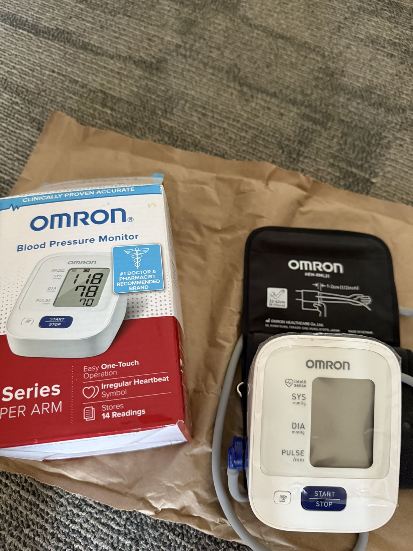 new Omron blood pressure monitor