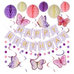 Butterfly Bday Decorations 
