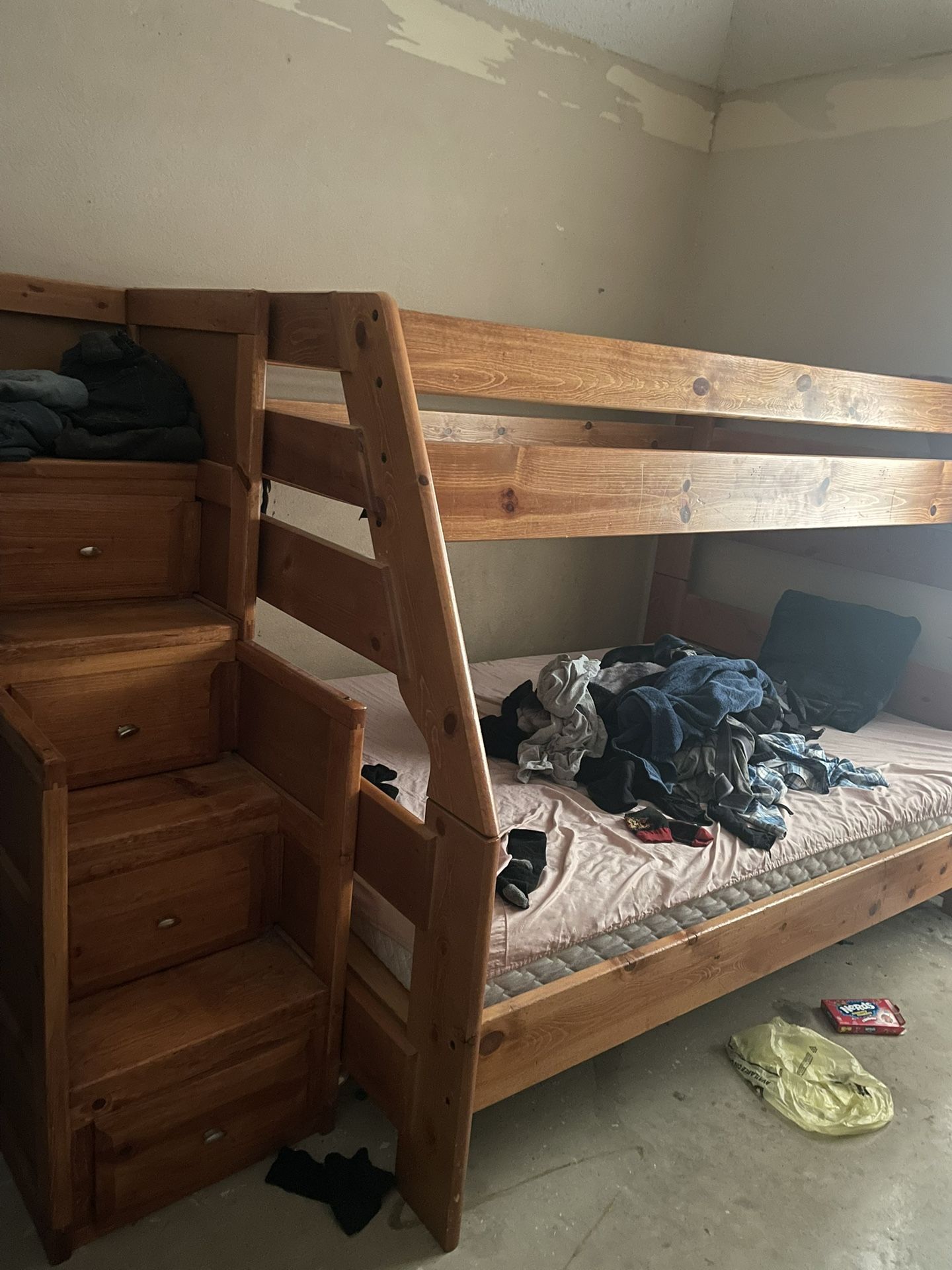 bunk beds and dresser set