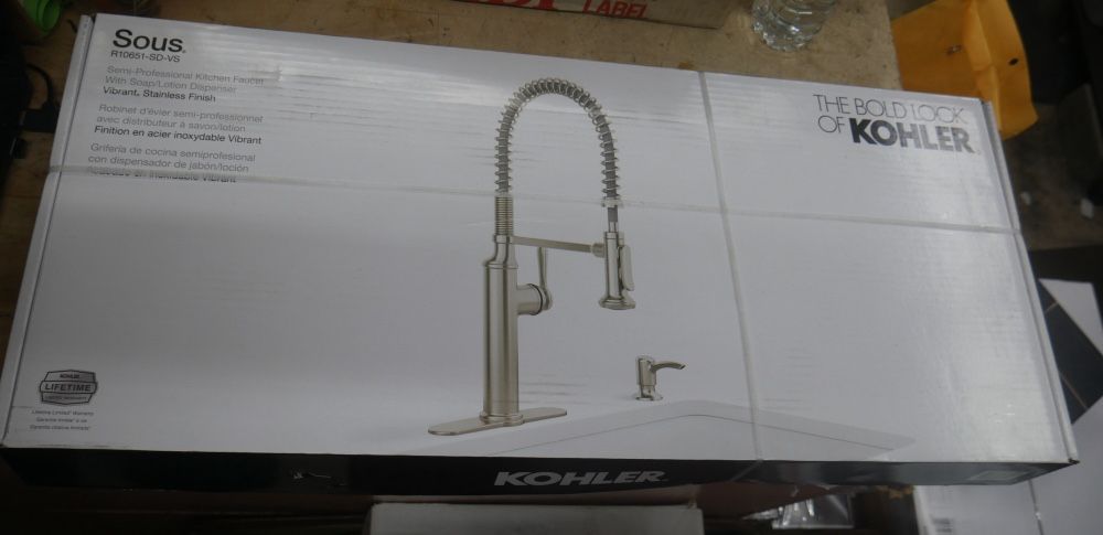 Brand New Kohler R10651-SD-VS Semi Professional Kitchen Faucet SOUS PRO.