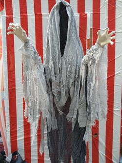 7' Grim Reaper Hanging Ghost Prop For Halloween