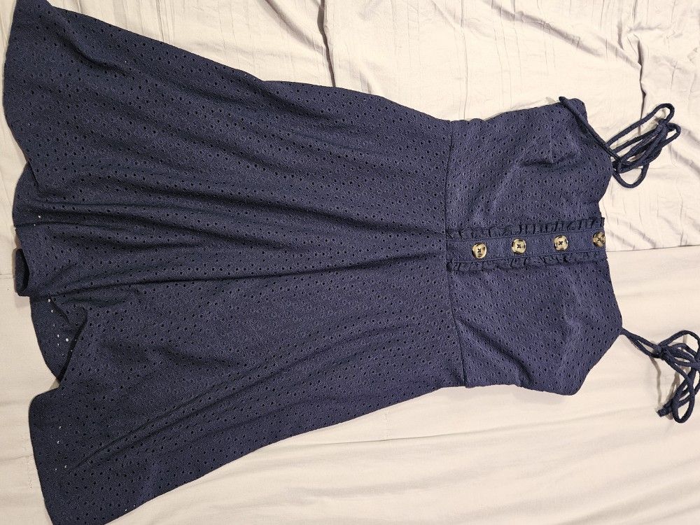Navy Small Speechless Sundress