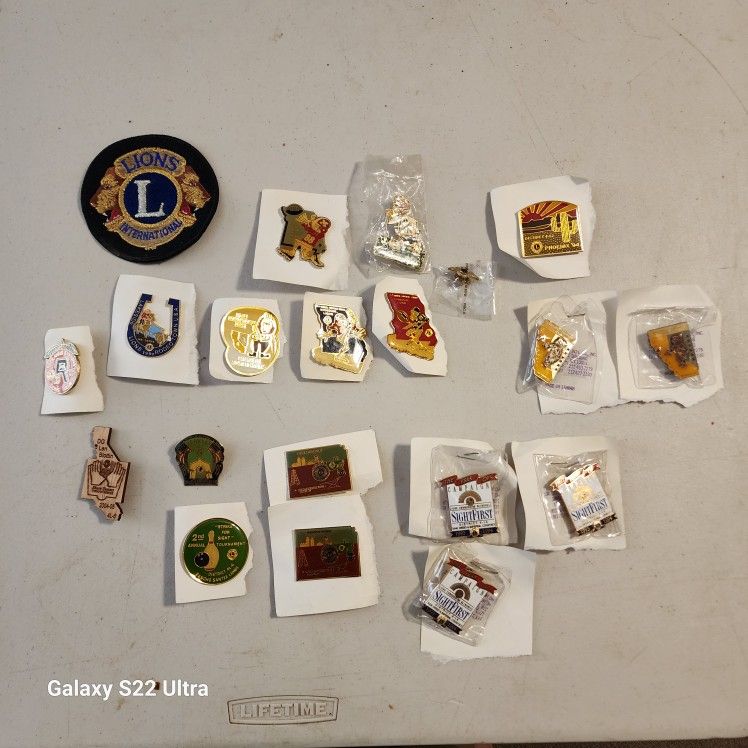 Lions Club Lapel Pins