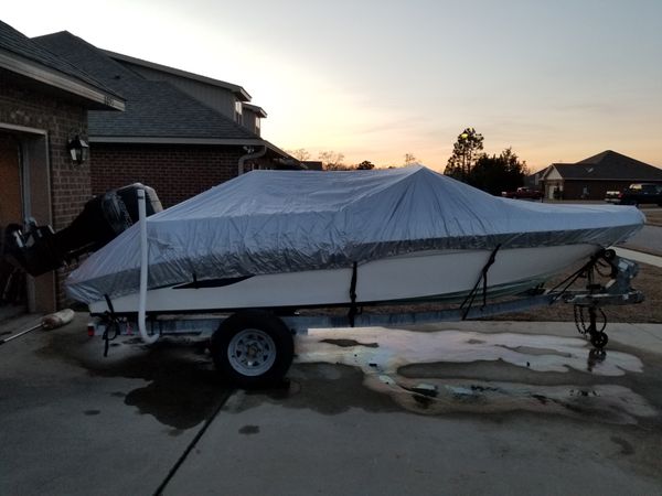 Boat with mercury outboard