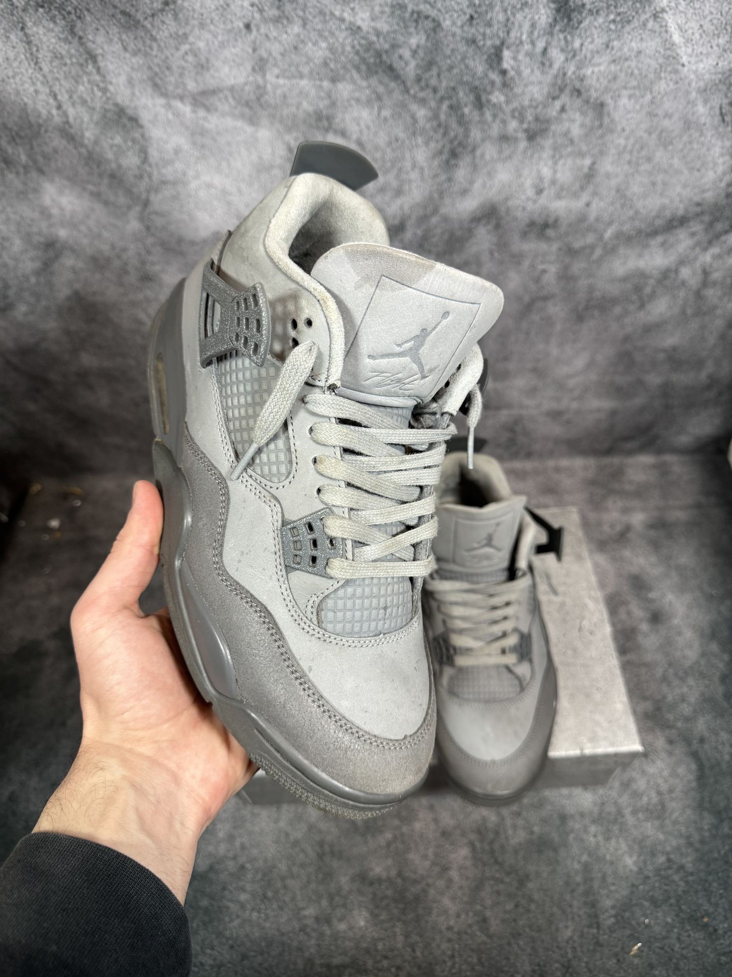 Size 8.5 Jordan 4 Wet Cement with Box
