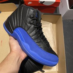Jordan Black Game Royal 12s size 10 USED But Clean