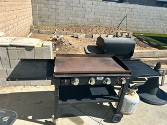 Plancha con 4 quemadores