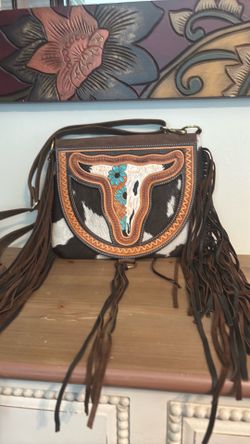 Steer Cowhide cross body bag