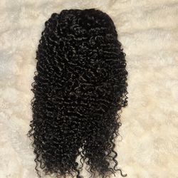 Glueless Half Wig Human Hair with Drawstring Afro Kinky-Curly Headband Wig Human Hair 200 Density 3 In 1 Seamless Flip Over Half Wigs Human Hair 18 In