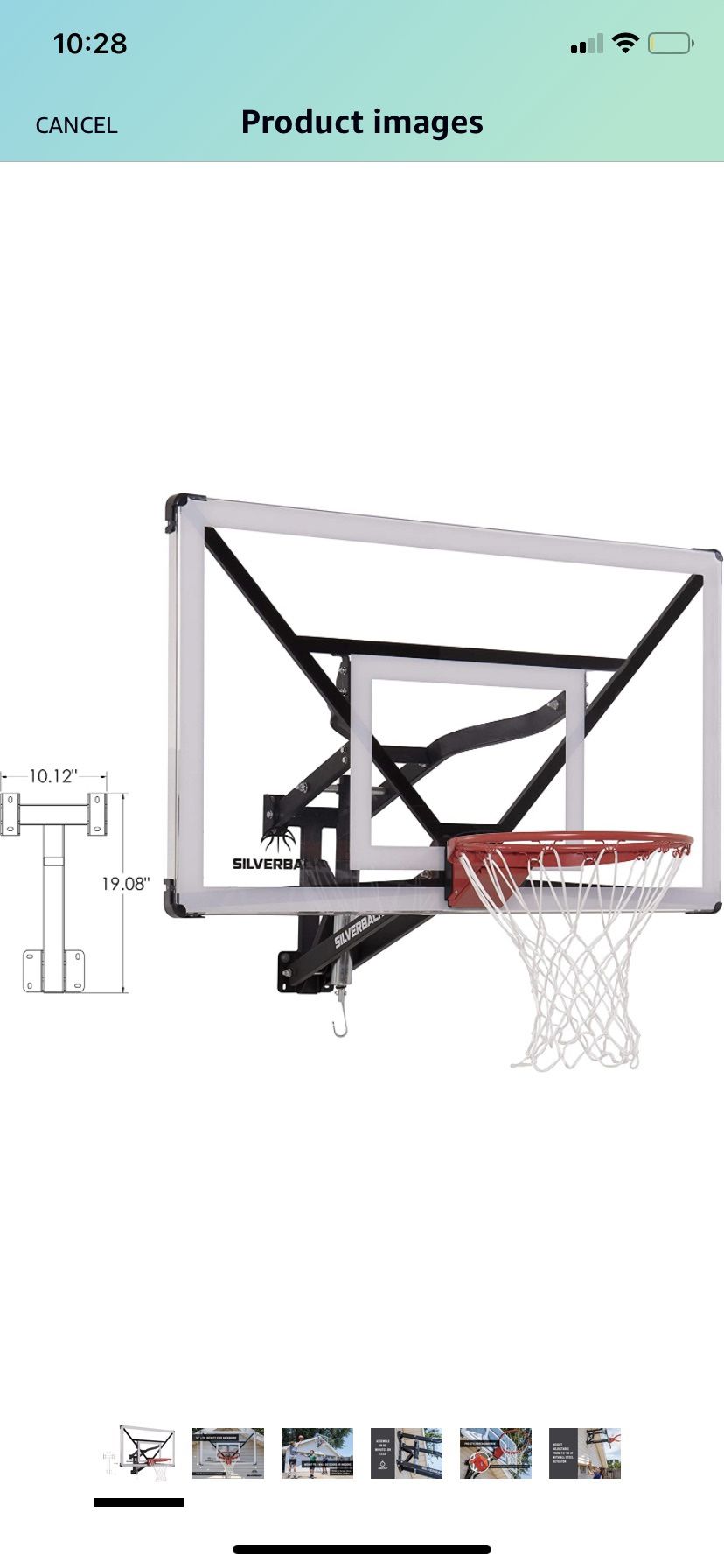 Silverback NXT 54" Wall Mounted AdjustableHeight and Fixed Basketball