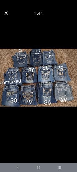 Lot of 11 Women's Embellished Denim Jeans