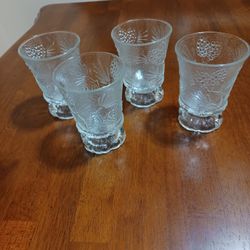 Tiara 4/set  Clear 8oz Glasses