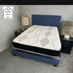 Brand New Queen Bed Frame With Mattress & Boxspring For ONLY  $349 🚨 Ready For Delivery TODAY 🚛