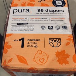 Size 1 Disposable Diapers 96ct 