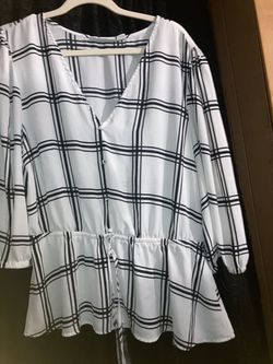 Black & White Blouse