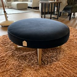 Kardiel Compass Admiral Velvet Fabric Ottoman 