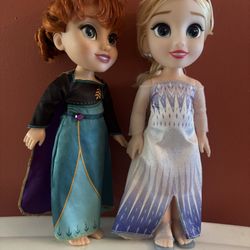 Frozen 2 Elsa and Anna dolls 13” tall