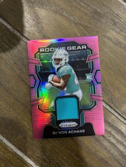 2023 Prizm Rookie Gear De’Von Achane Jersey Foot BallCard
