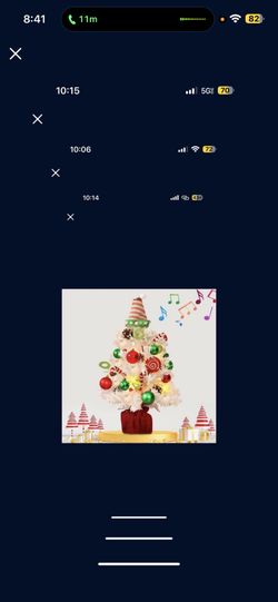 Mini White Christmas Tree, Small Flocked Christmas Tree With Lights And Music Tabletop Artificial Pre-Lit Xmas Tree Christmas Decorations Indoor Outdo