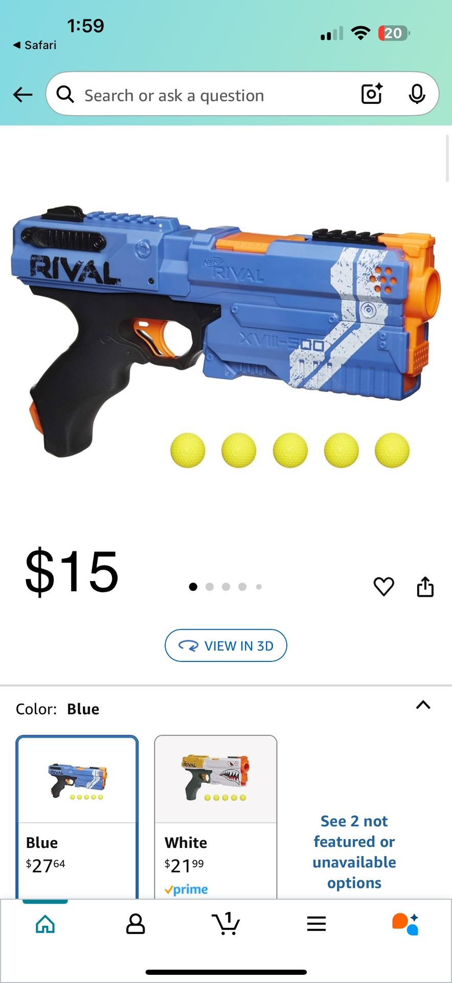 Nerf Rival Blaster Gun