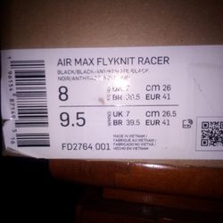 Nike Max  Flyknit Racer  Men's Size 8