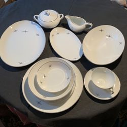 Fukagawa Formal China 53 pieces . Cross star pattern . #713 