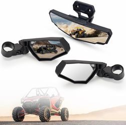 KIWI MASTER Rear View Center & Side Mirrors For 2020-2026 Polaris RZR Pro XP, Pro S, Pro R,
