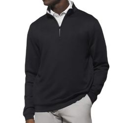 Johnnie-O Men's Black Diaz Performance 1/4 Zip Pullover Size Medium