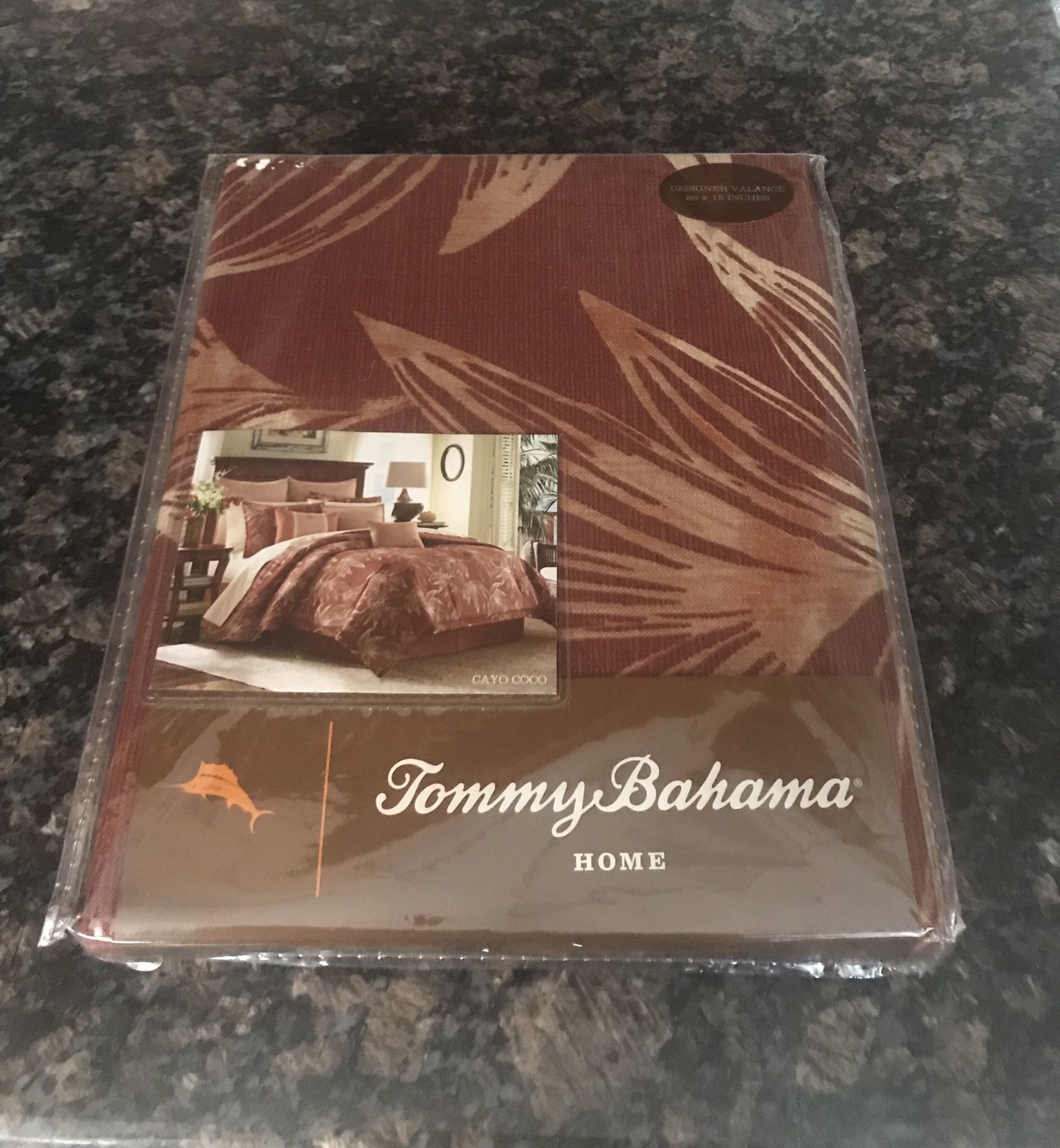 Tommy Bahama window valance Cayo Coco NEW