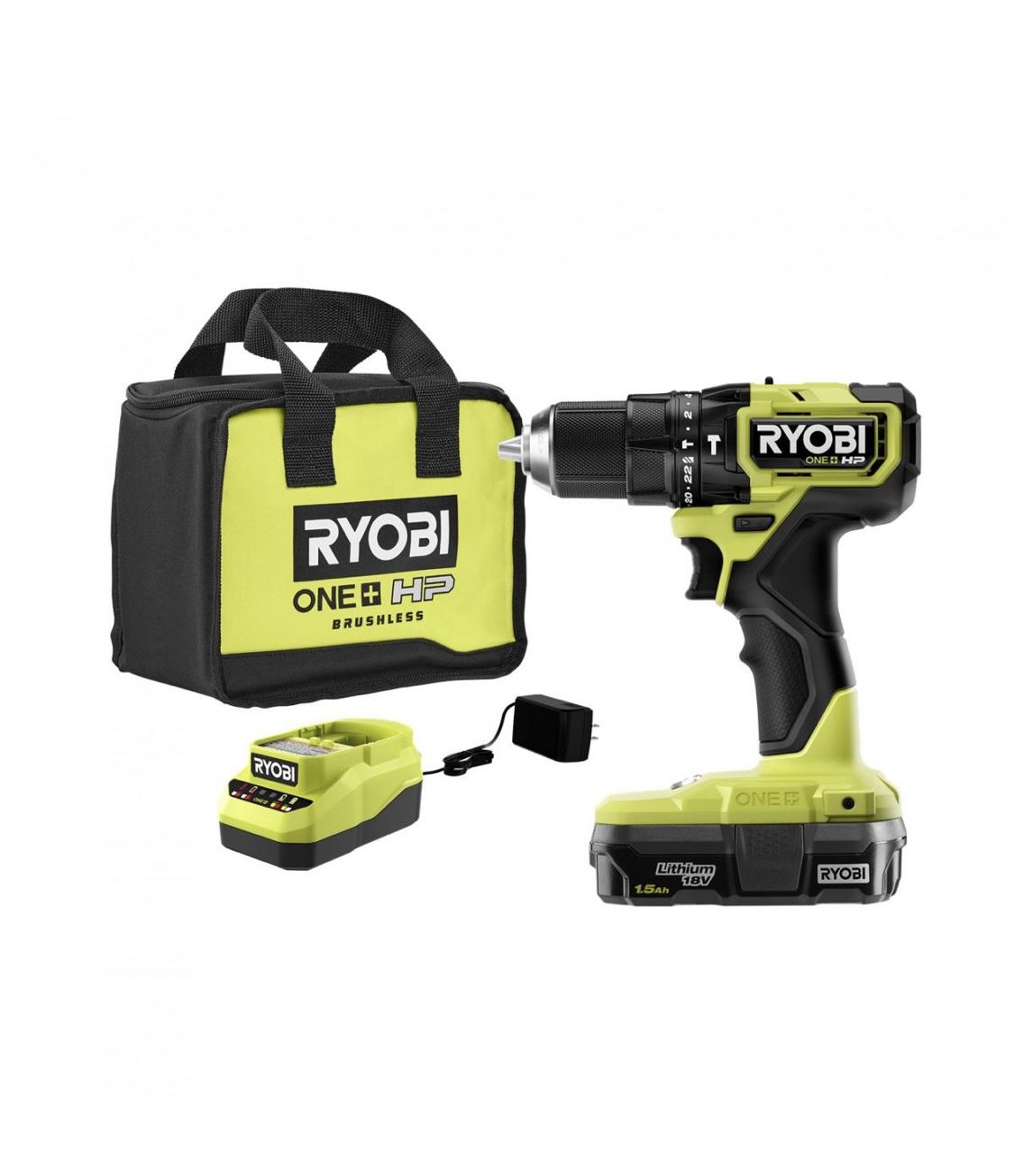 Ryobi Compact Brushless Hammer Drill 1/2 / 👉🏼no Bag .. Newww With Warranty