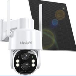 4G LTE Cellular Security Camera, No WiFi Security Camera, 2.5K Solar Camera Outdoor Wireless, Spotlight Color Night Vision, 360° Live View, Motion&Sir