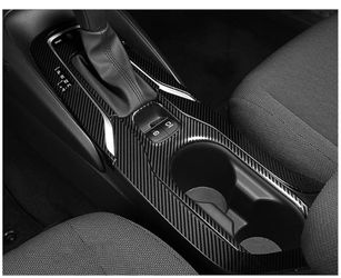 Ruihe 5 pieces stainless carbon fiber design for car gear lever, console panel, cup holder frame cover for Toyota Corolla 2019-22 regular version of