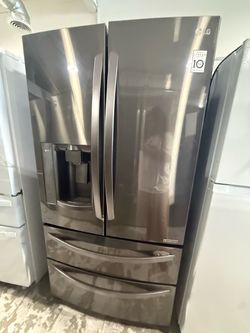 LG French Door Refrigerator Black Stainless Steel