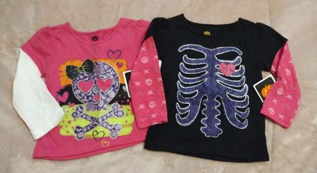 NWT Girls Halloween Shirt Lot Size 12 Months 