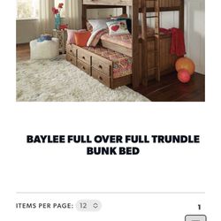 Full Size Bunk Beds With Twin Trundle Bed For Sale