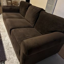 Brown Velvet Couch
