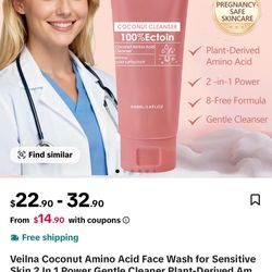 Brand New Veilna Coconut Amino Acid Cleanser