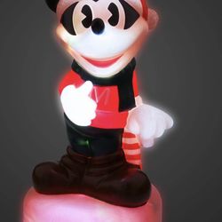 Nostalgic  New Disney Mickey Mouse  Blowmold Christmas Optic Light New 