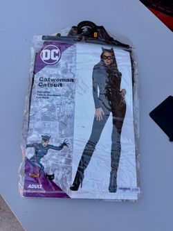 DC Catwoman Catsuit Halloween Costume, Adult Small (CatSuit only) Black Color