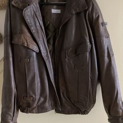 Men’s Leather Brown Jacket Made In Spain 