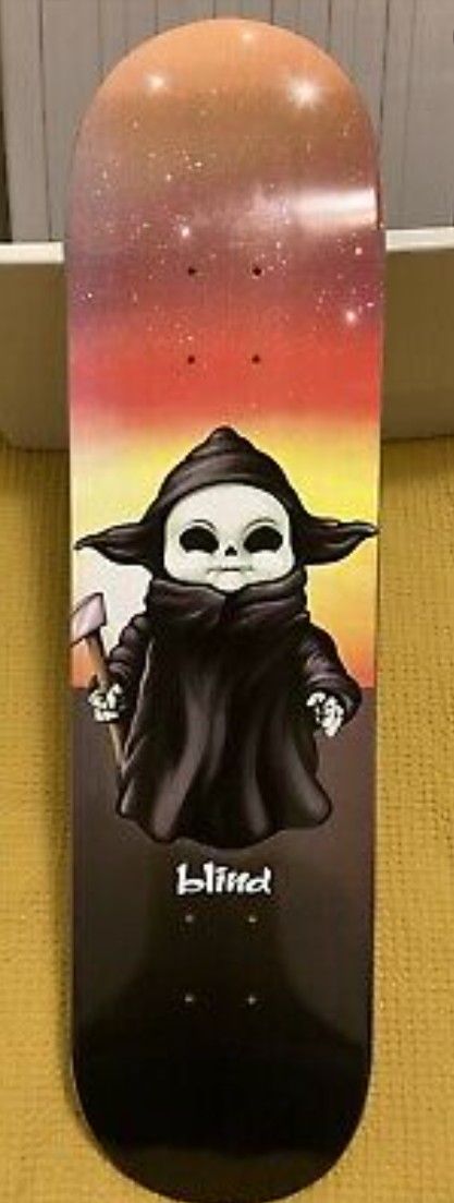 Rare Sold Out Everywhere Blind Baby Yoda Skateboard Deck Brand New Never Used 120$