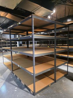 Industrial Racks 72 in W x 36 in D Used Heavy Duty 5 Tier Storage Shelving Stronger Than Homedepot Lowes And Costco Delivery Available
