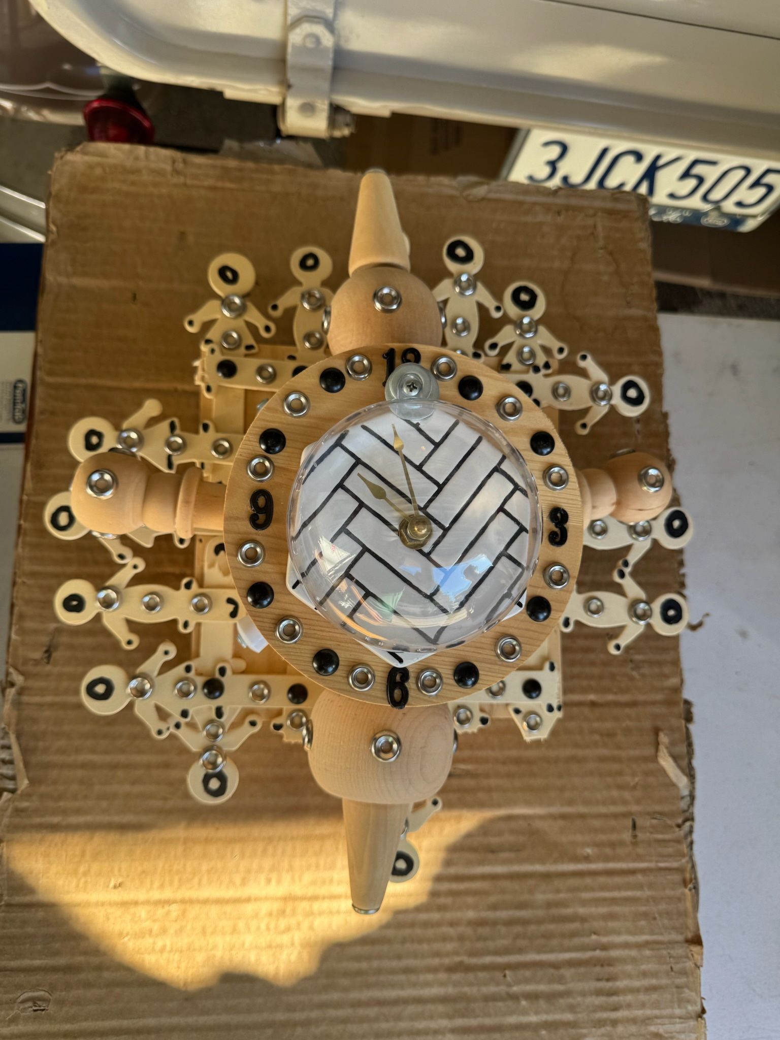 Handmade Wood Art Wall Clock