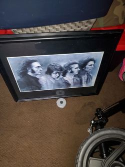 Beatles framed picture great condition