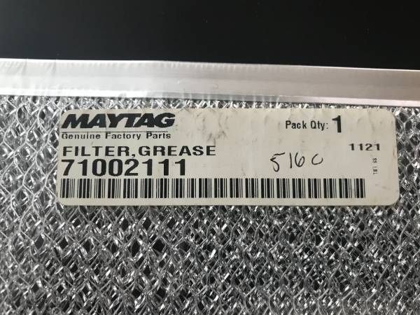 NEW One Original Shrink - Wrapped Maytag Grease Filter # (contact info removed)1