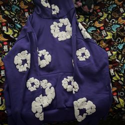 Purple And White Denim Tear