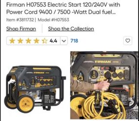 Portable Generator Dual Fuel Electric Start