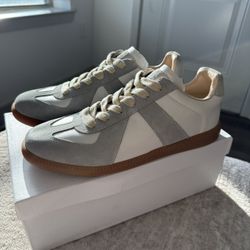 Maison Margiela Men’s Size US 9 white and grey trainers 