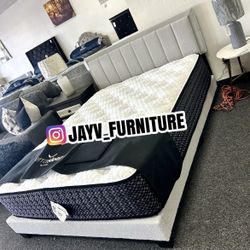 New Queen Bed Frame With Mattress 