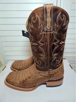 Cody James Caiman Leather Cowboy Boots